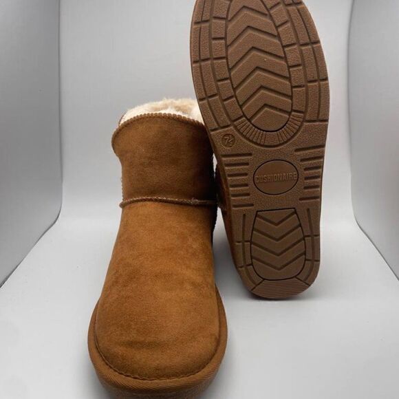 Cushionaire Women's Cozy pull on boot CHESTNUT 7.5 - Picture 6 of 6
